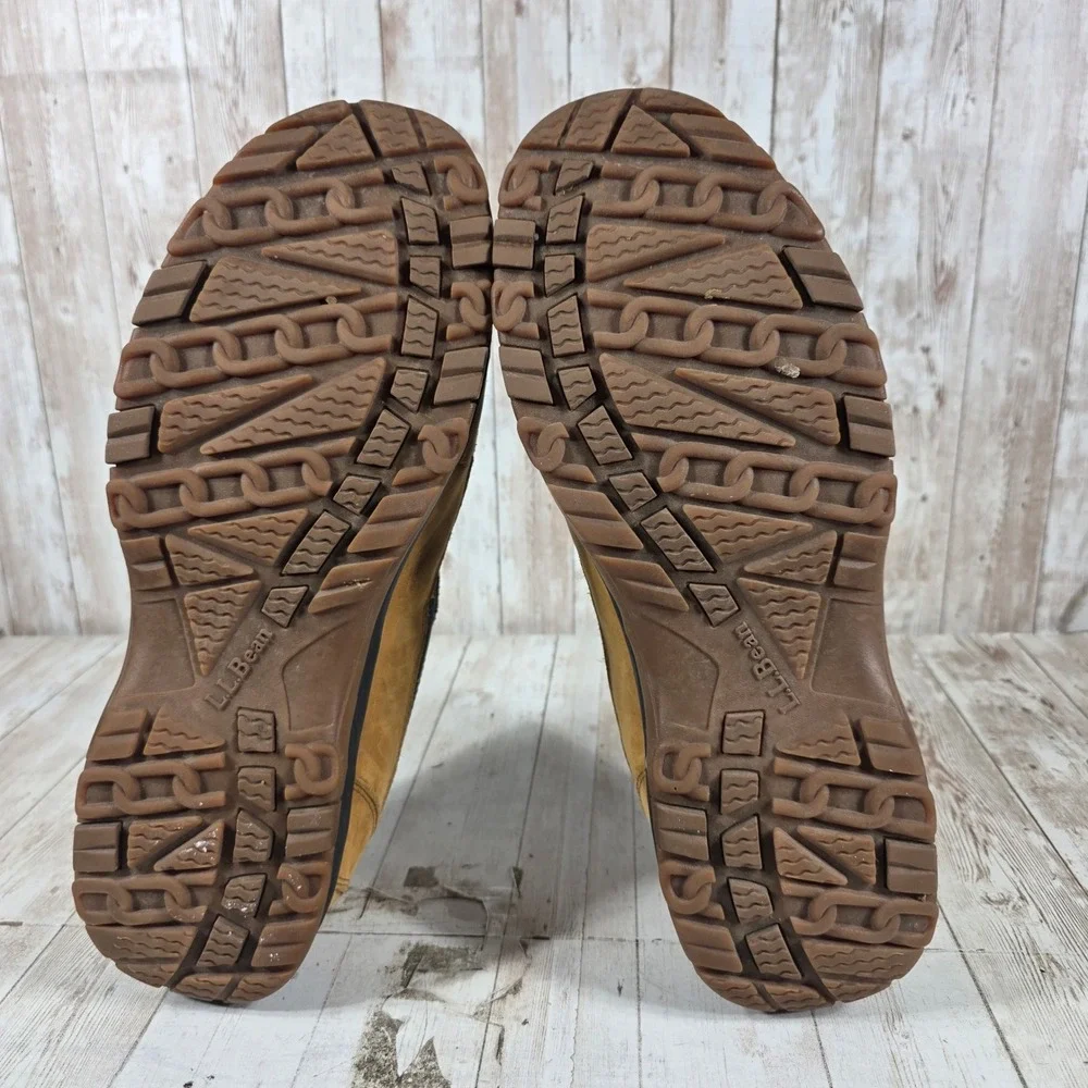 LL Bean Tek 2.5 Waterproof Hiking Shoes Mens 11 Wide Tan Black Primaloft 296513